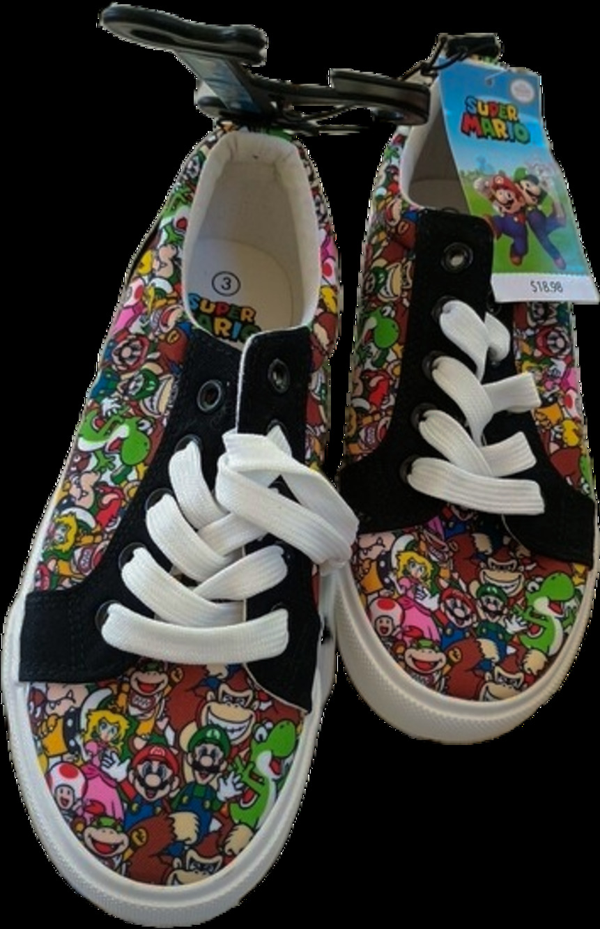 Nintendo Super Mario Kids' Shoes, Allover Super Mario print Size 03
